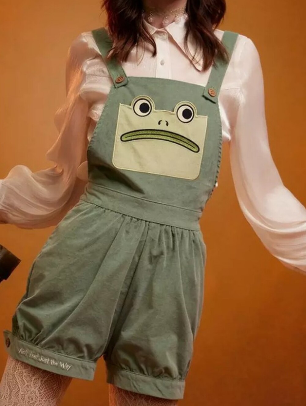 Like New! Over The Garden Wall Shortalls Corduroy Fall Autumn Frog Overalls